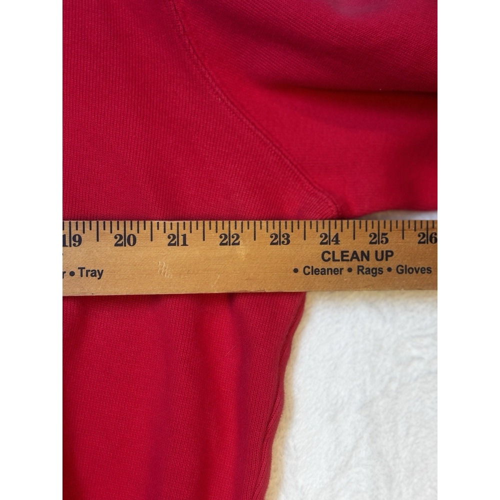 Ralph Lauren Polo Sweater Mens Large Red Pony Knit Pullover Zip Sweatshirt Faded - Picture 4 of 9